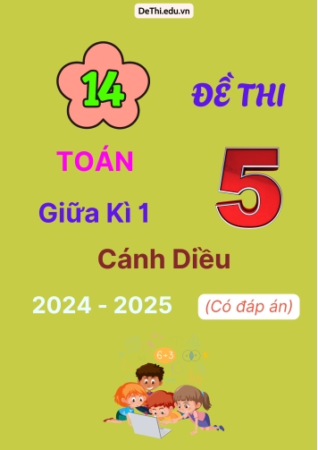 14 Đề thi Toán 5 giữa Kì 1 Cánh Diều 2024-2025 (Có đáp án)